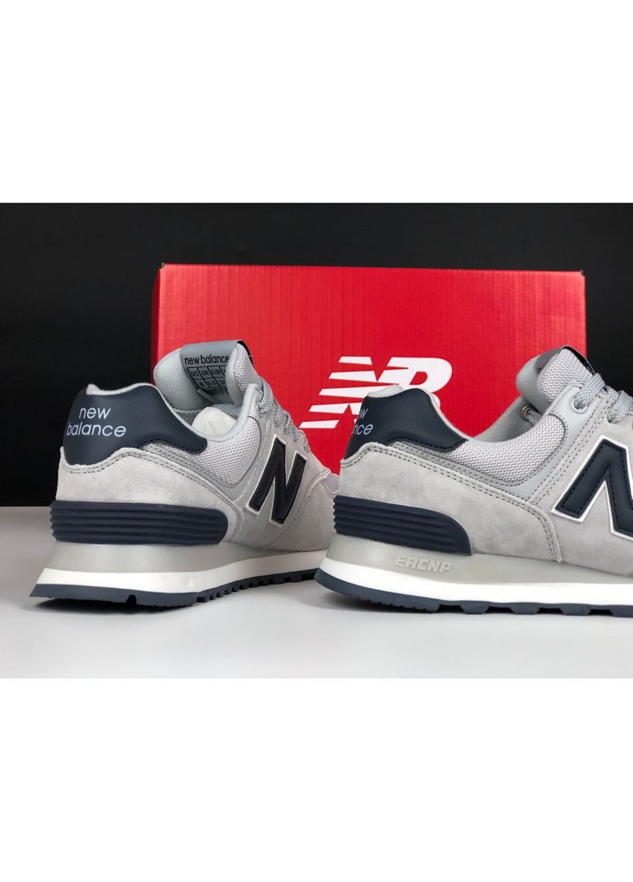 Светло серые с темно синим демисезонные женские кроссовки No Brand серые демисезоны (300150962)