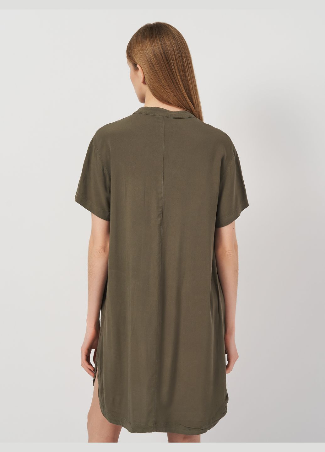 Оливкова (хакі) повсякденний сукня H&M однотонна