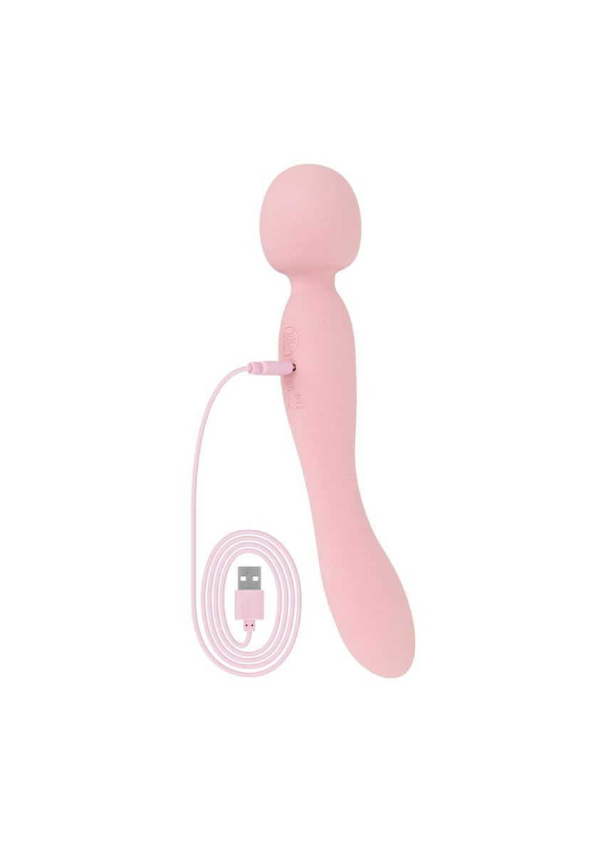 Вібромасажер - SIMI Double-Sided Wand Vibrator Soft Silicone - Pink Good Vibes Only (369945474)