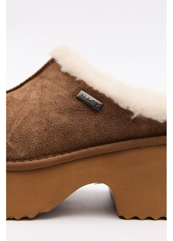 Коричневые сабо 200793 ALLSY на среднем каблуке