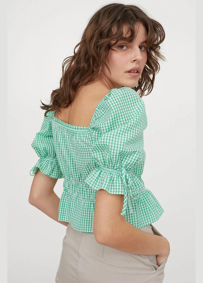 Топ літо,зелений-білий, Divided H&M (293246571)