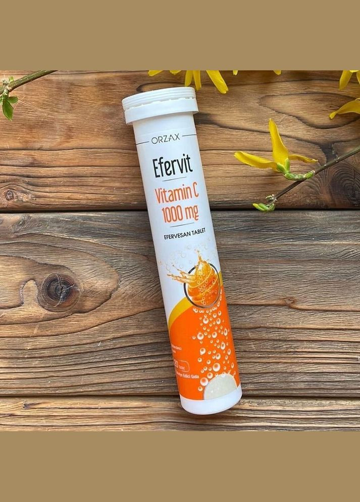 Витамин C Efervit Vitamin C, 20 шипучих таблеток для поддержки иммунной системы Orzax (322294910)