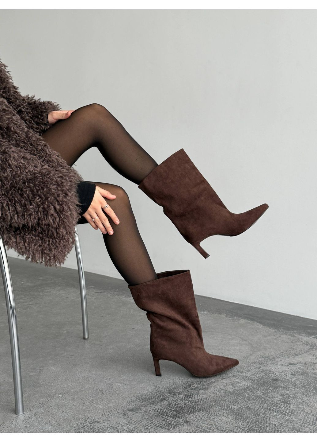 Коричневые демисезонная демисезонные ботильоны No Brand