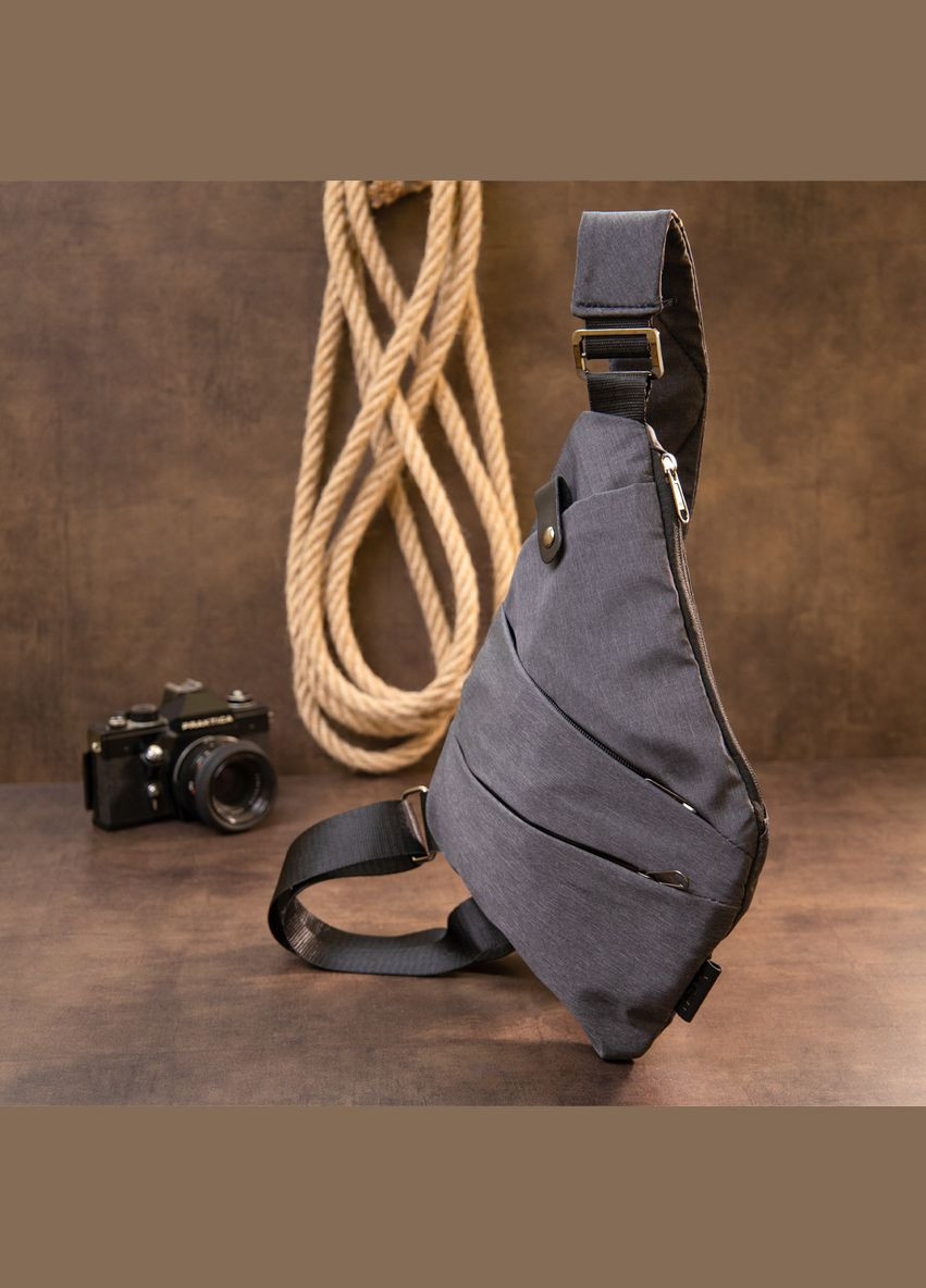 Сумка слинг нейлоновая 20558 Серая Vintage (331910466)