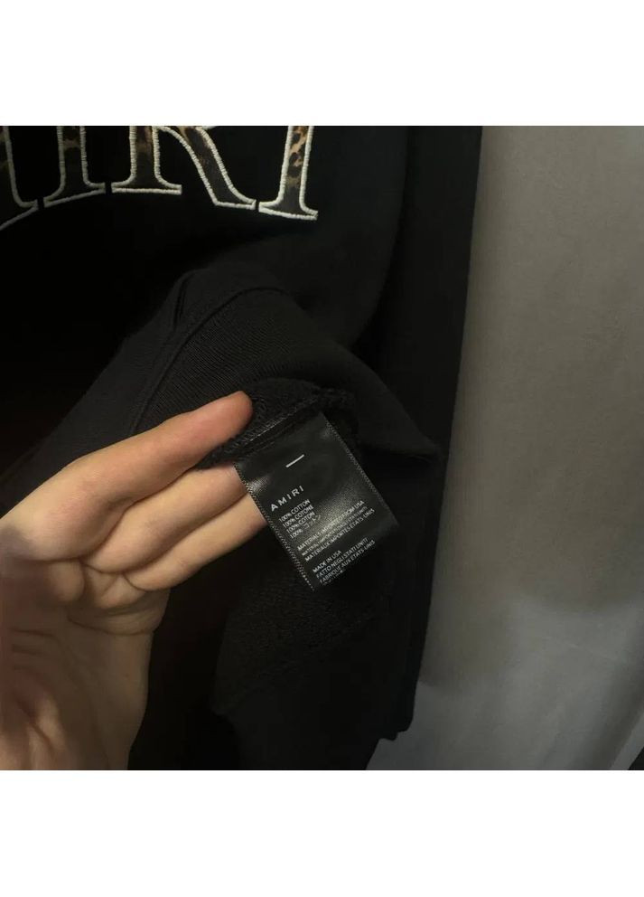 Кофта чорна з красивим принтом, з капюшоном, в стилі amiri No Brand (364503814)