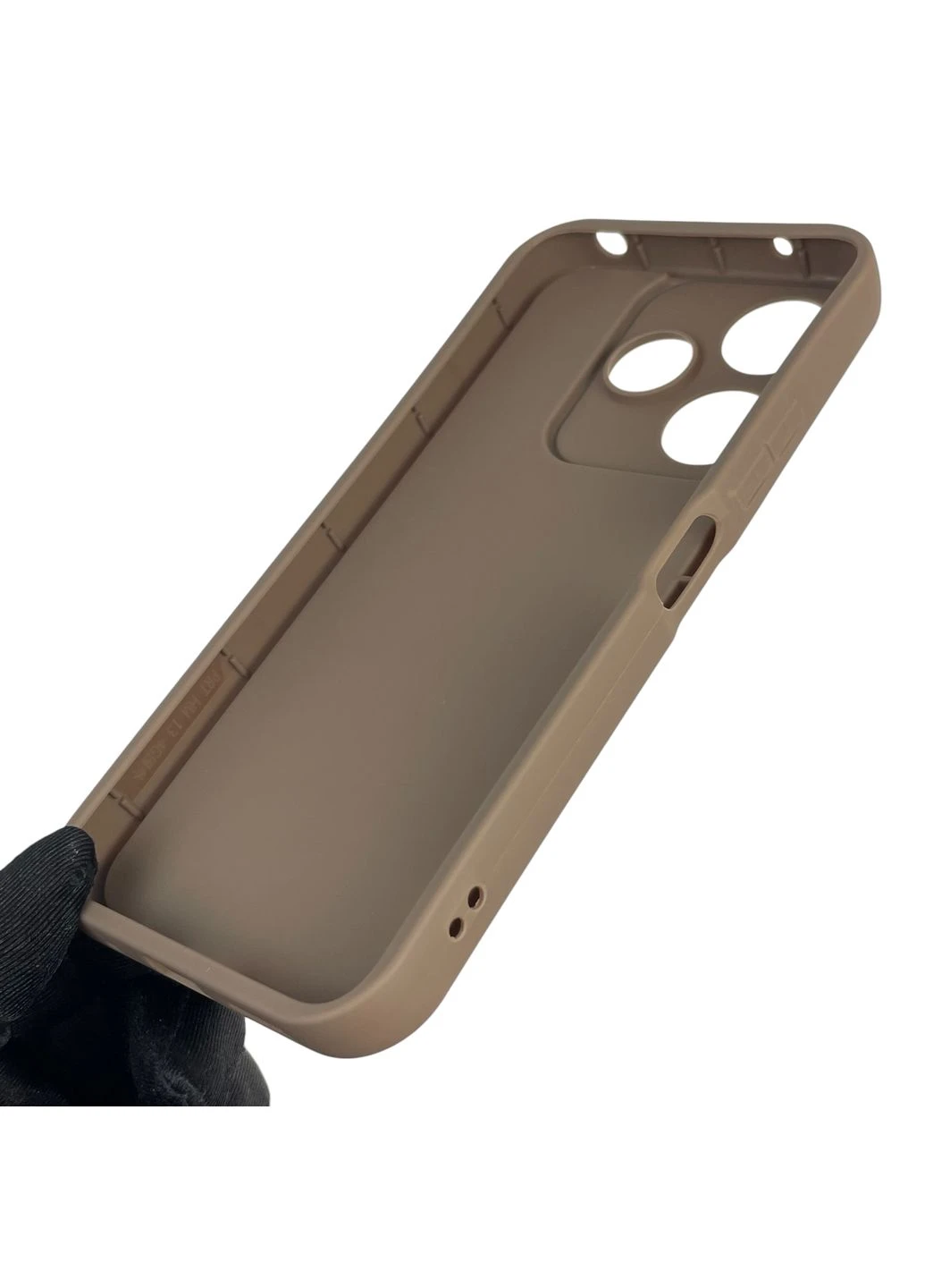 Чохол силіконовий Soft Touch для Poco M6 4G коричневий (Повний захист камери) Xiaomi (366387763)