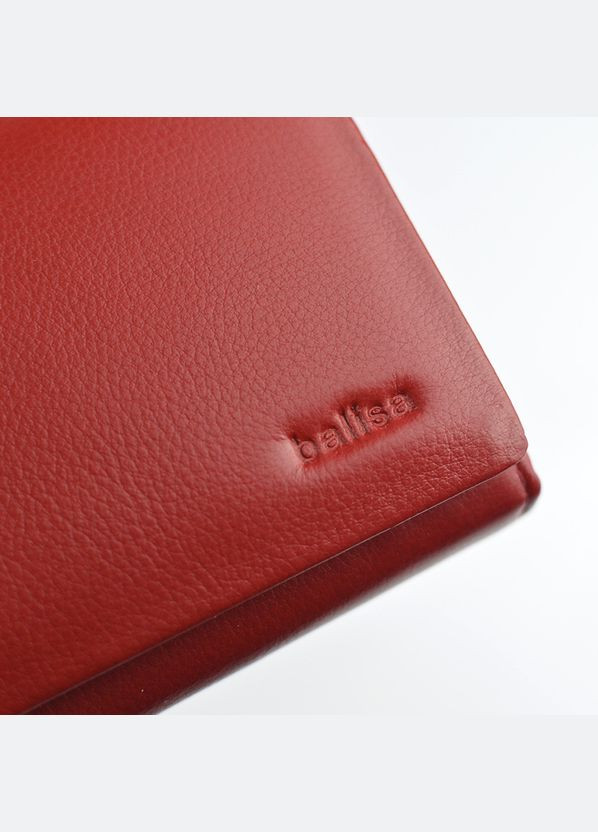 Гаманець червоного кольору з натуральної шкіри, Жіночий шкіряний гаманець портмоне на магнітах Balisa (266266463)
