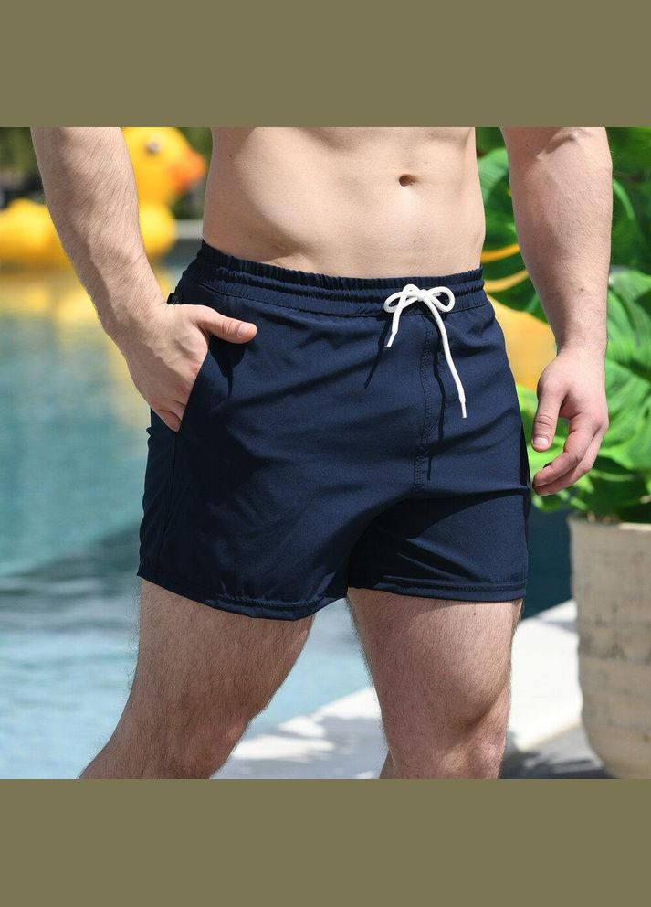 Мужские шорты для плавания темно-синие No Brand (345648000)