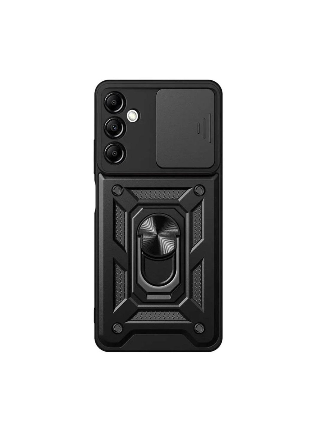 Чехол Shockproof для Samsung Galaxy S25 Plus (SM-S936) - противоударный, с подставкой и шторкой для камеры - Black Primo (368999134)