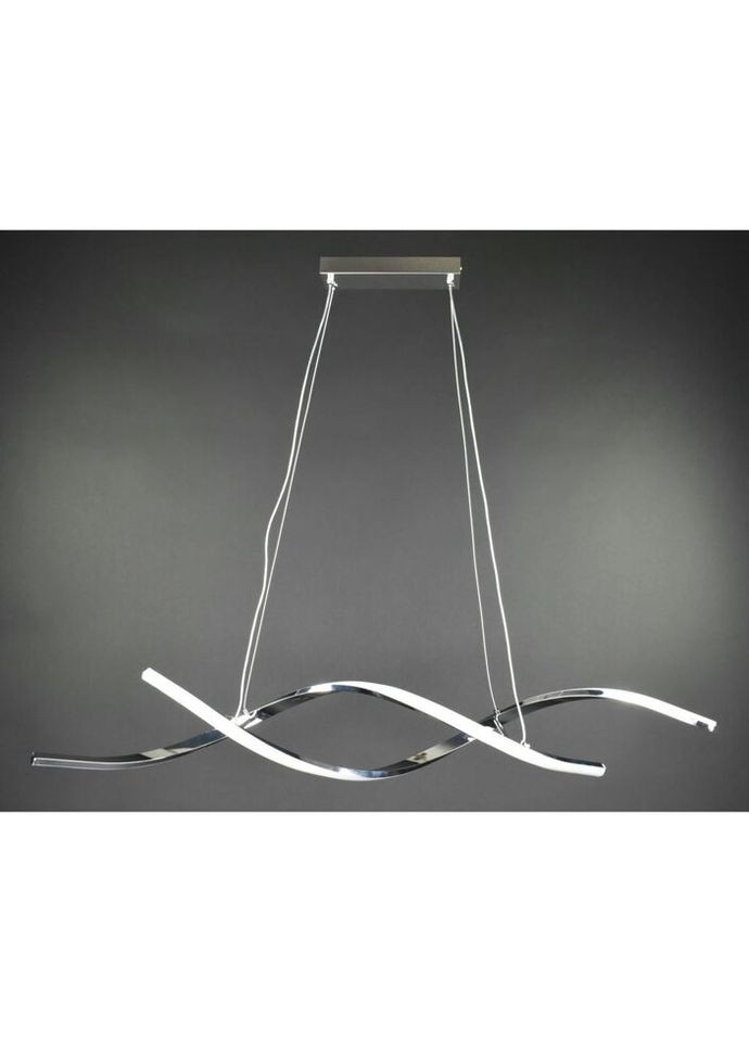 Люстра светодиодная подвесная LED светильник для квартиры на потолок лэд 27356 Хром 25-100х14х103 см. Sunnysky (324396499)