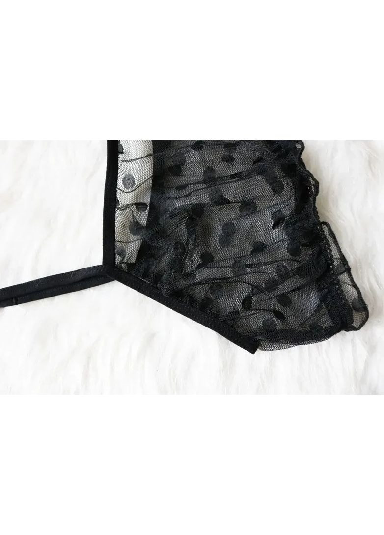 Черный демисезонный комплект женского белья нижней, которая изготовлена в модном дизайне. кружевной комплект нижнего белья прозрачный m, бордовый China