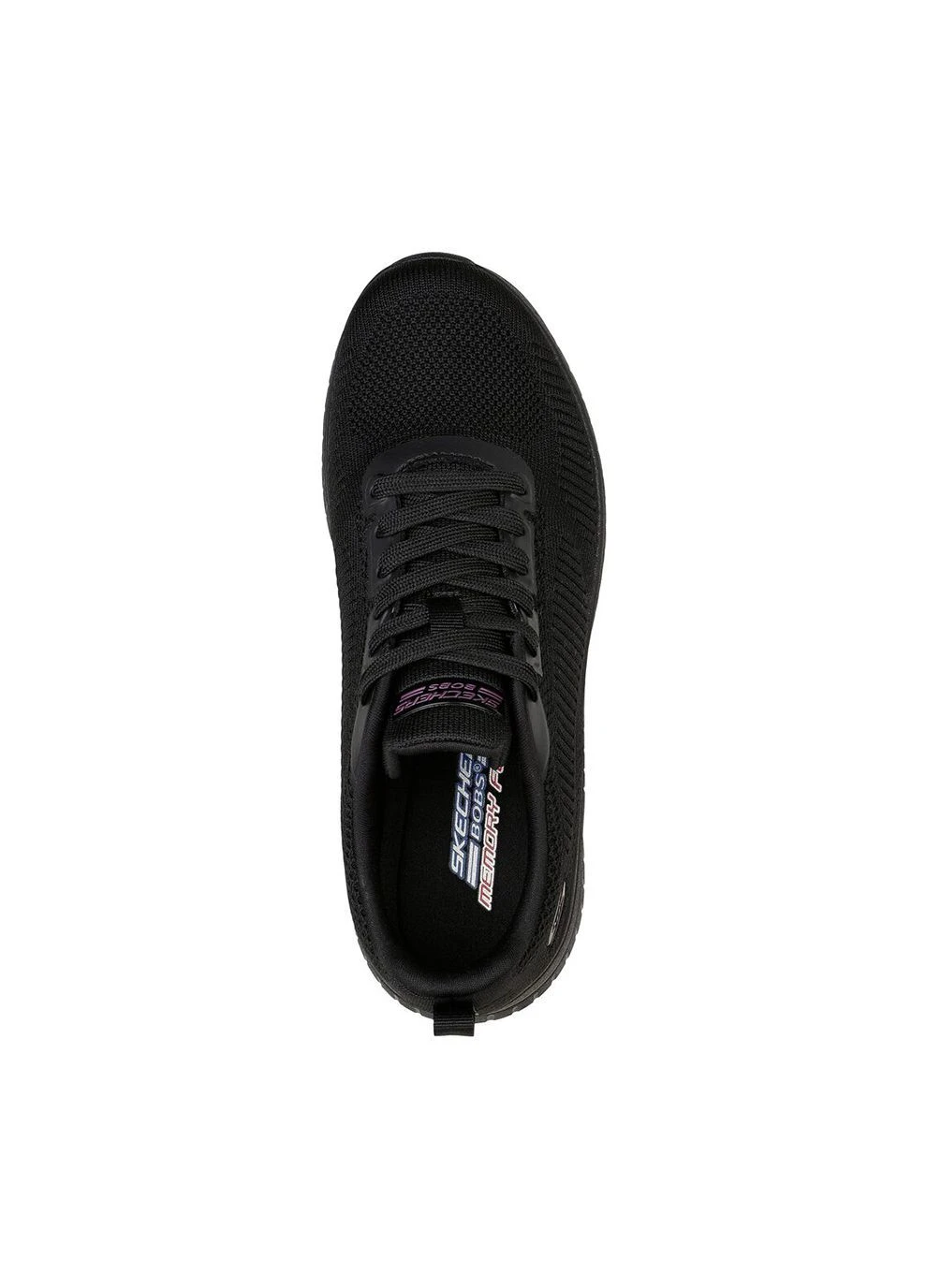 Кроссовки женские повседневные Bobs Squad Cha Черный Skechers чёрные демисезоны (282317195)