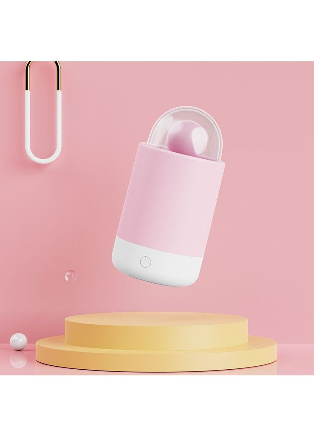 Вибратор-конфетка на палочке KISSTOY Pink Pop, зарядный кейс-ночник, 10 режимов вибрации KisToy (315497919)