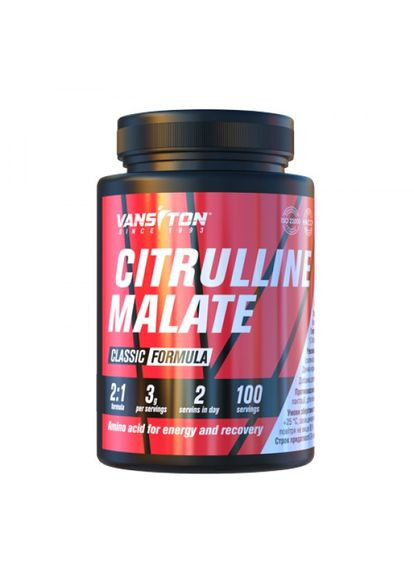 Аминокислота Citrulline Malate, 300 грамм Vansiton (322580352)