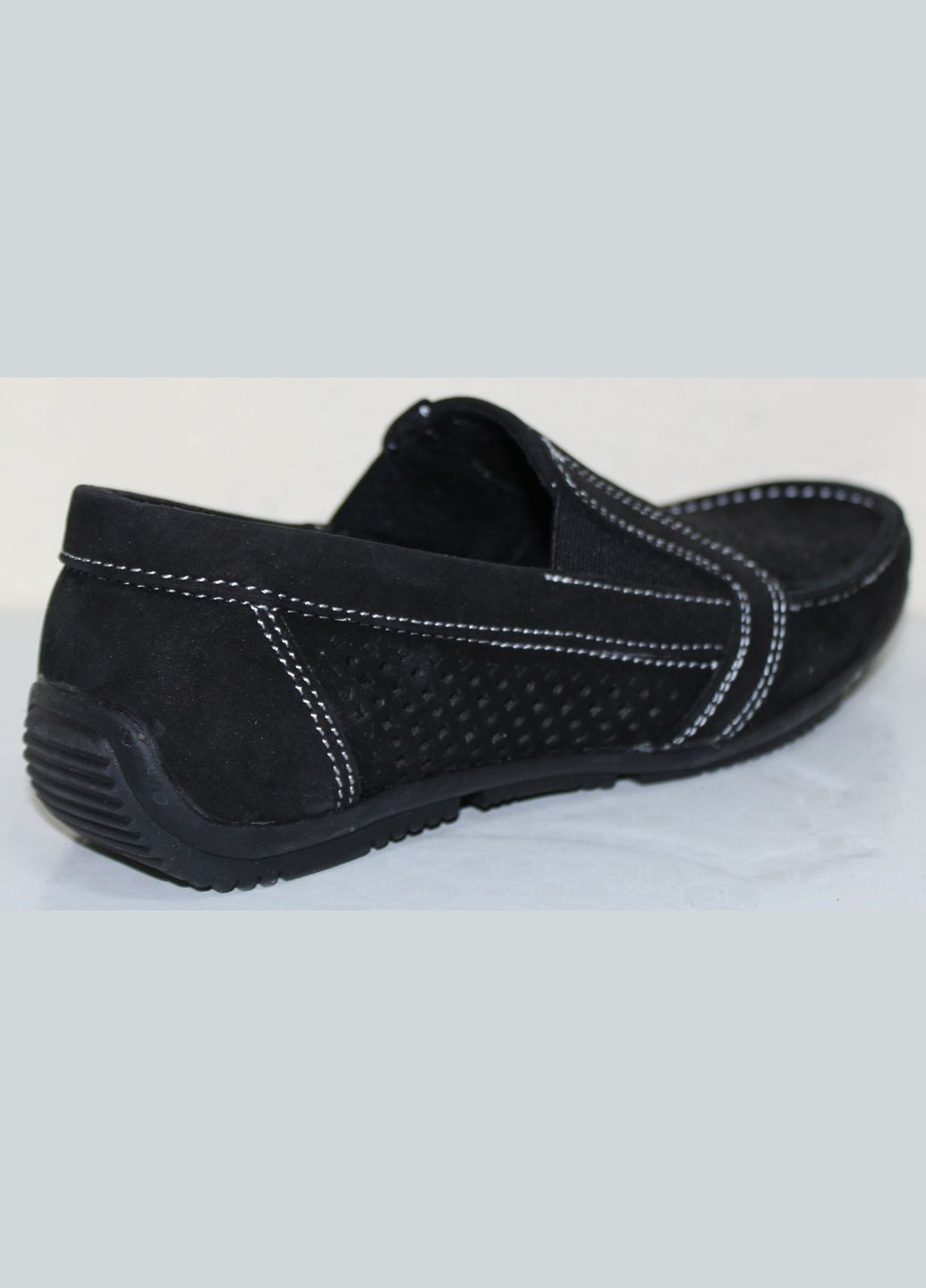 Черные туфли для мальчика без шнурков Dexfern