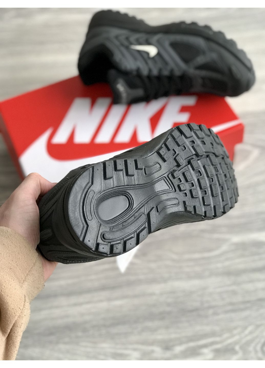 Темно-сірі Осінні кросівки чоловічі nike air pegasus 2k5 dark gray gore-tex | найк аір пегасус 2k5 термо темно-сірі No Brand