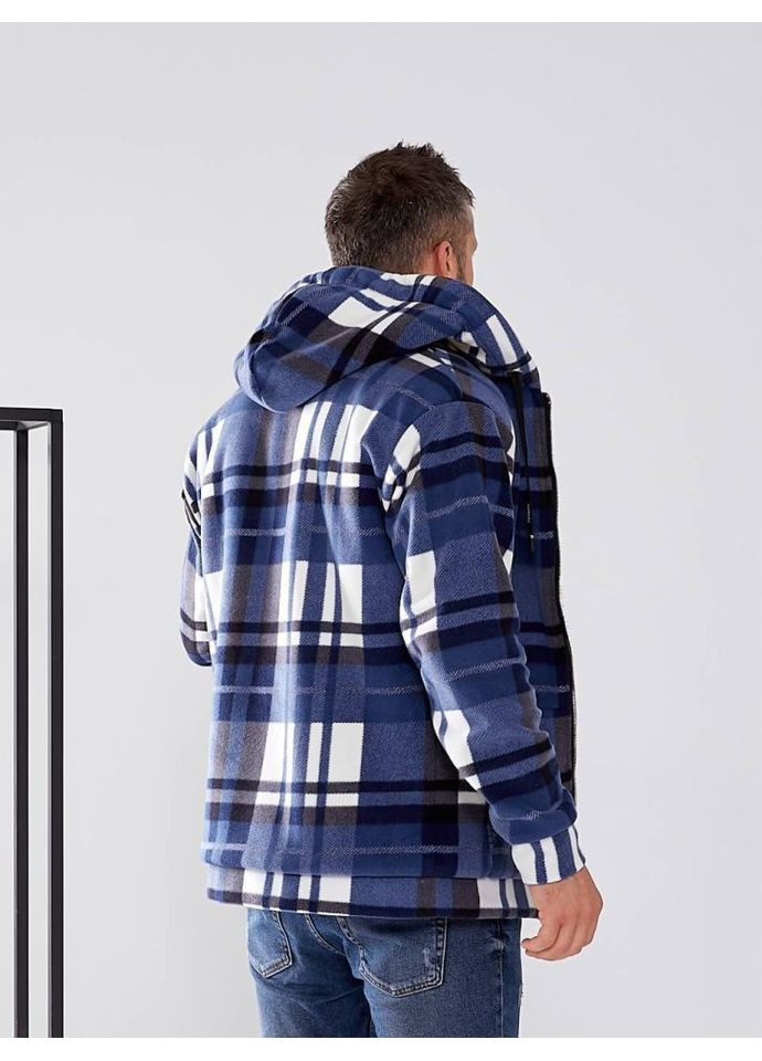 Синяя демисезонная флисовая куртка мужская об-068/1 ( ) No Brand