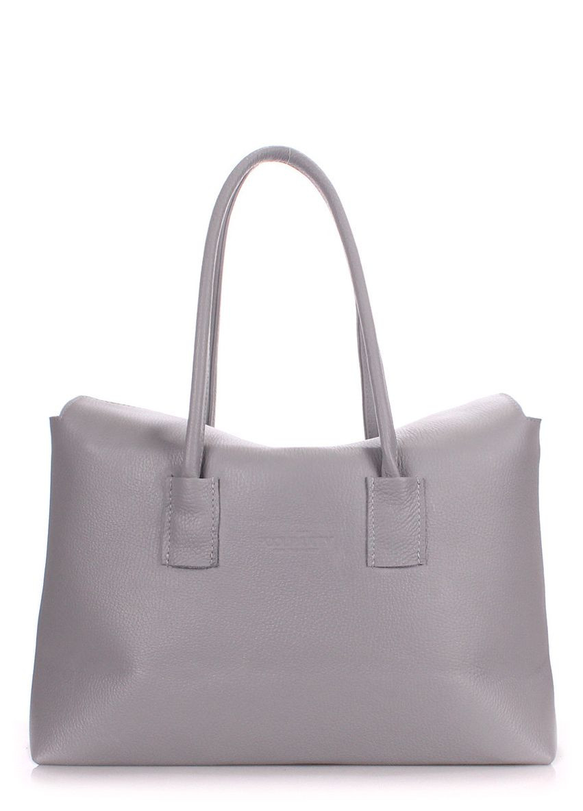 Жіноча шкіряна сумка Sense сіра PoolParty (372657602)