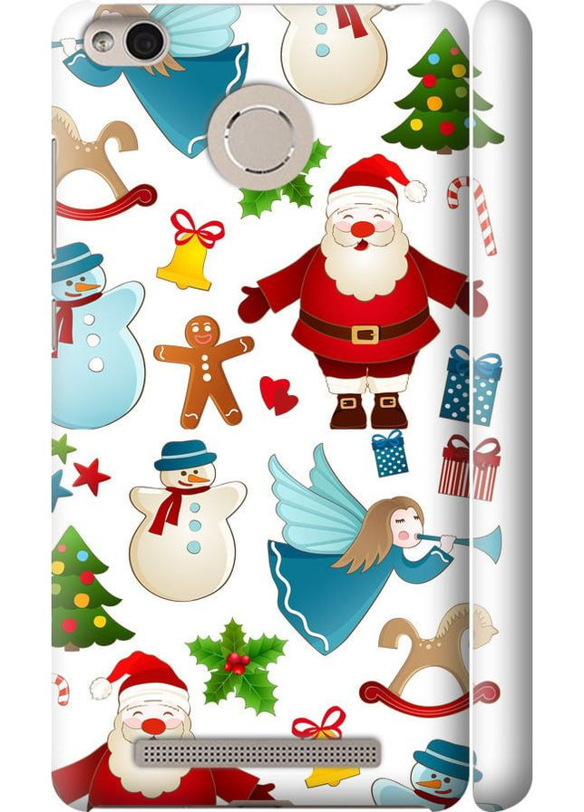 3D пластиковий матовий чохол 'Новорічний 1' для Endorphone Xiaomi Redmi 3s (315500218)