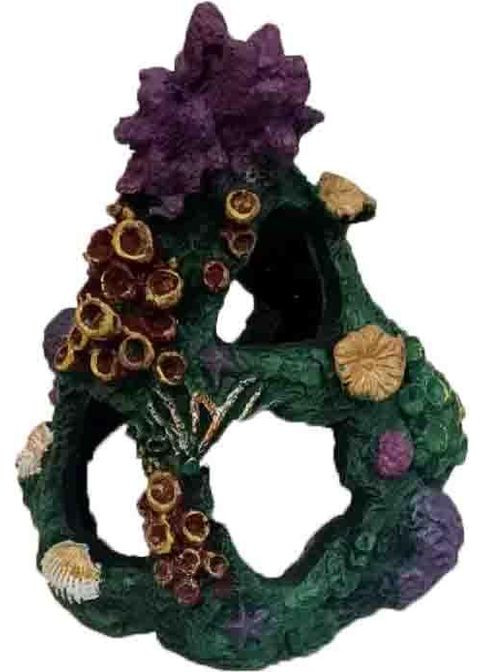 Декорація для акваріума штучний кораловий острів, кераміка 15.5x13x12 см Resun (323153438)