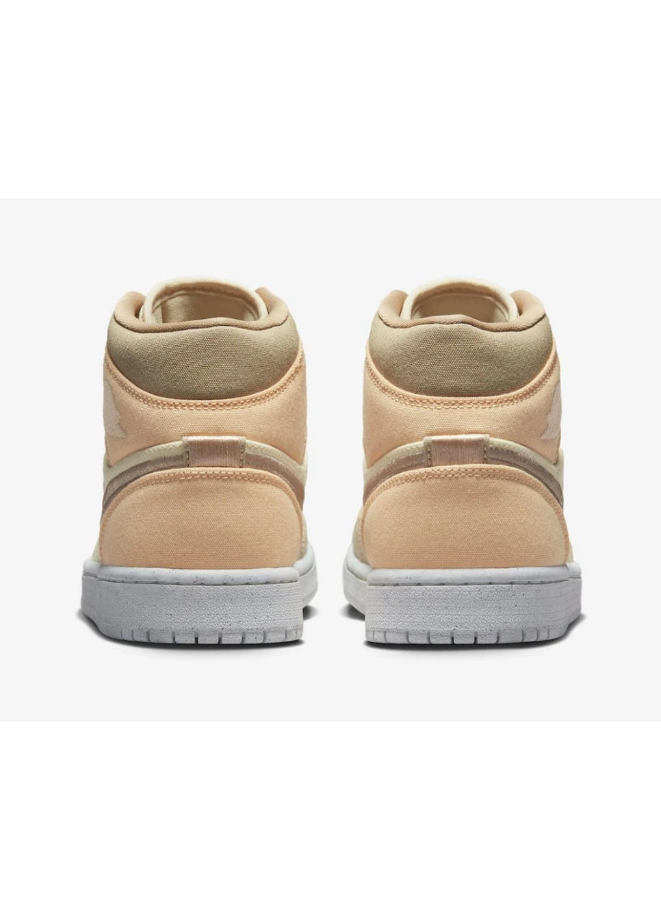 Кроссовки W Air Jordan 1 Mid SE Nike бежевые демисезоны (372370510)