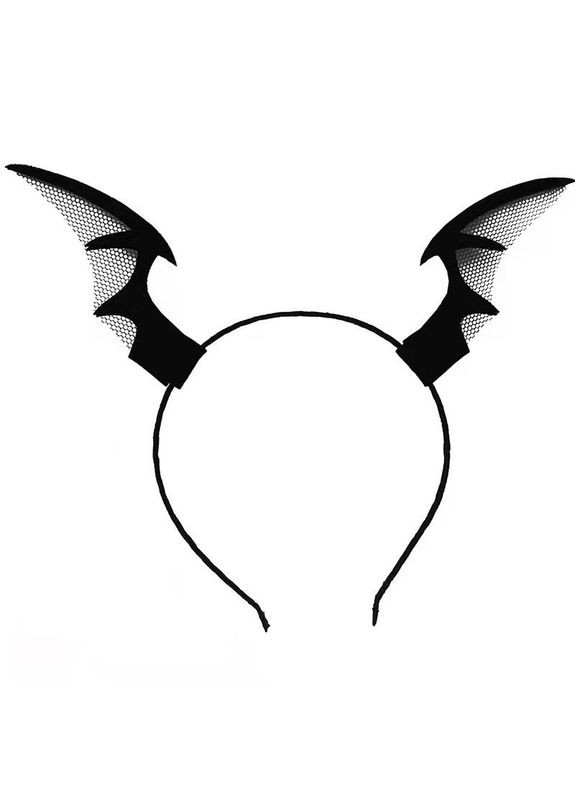 Хеловін декор обруч Крила летючої миші one size чорний Jannet Обруч (303121693)