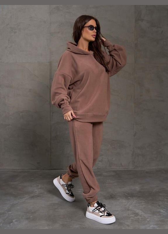 Спортивний костюм 14876 коричневий ISSA PLUS (317398599)