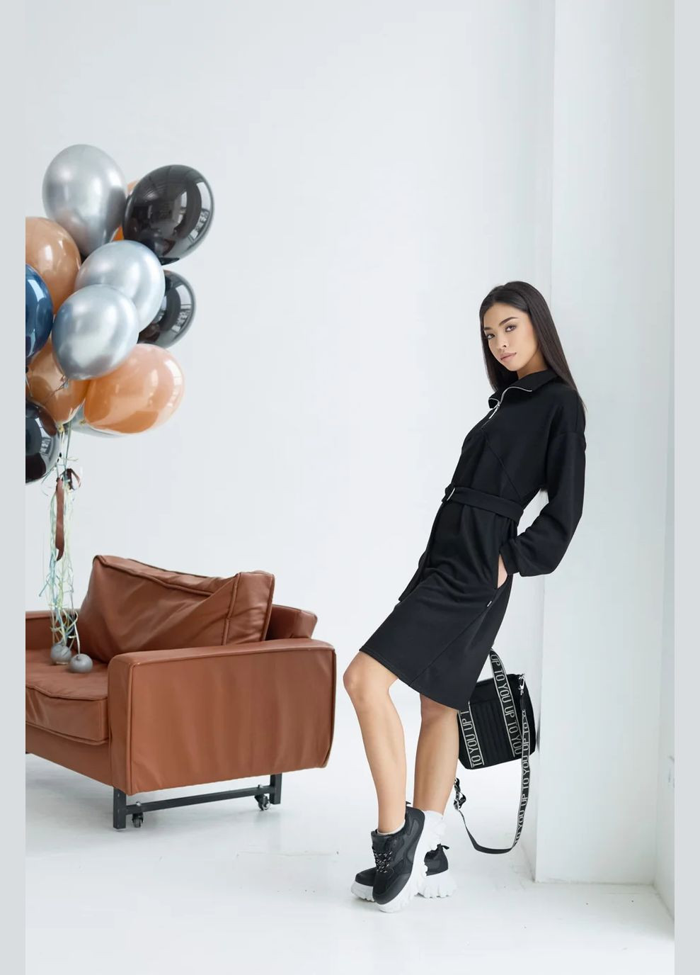 Чорна спортивна, повсякденний, кежуал сукня Seventeen