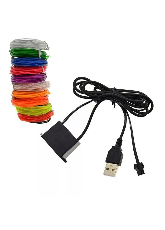 Інвертор для холодного неону від USB, блок розпалювання, блок живлення для люмінесцентного дроту завдовжки від 1 до 5 м White (369608775)