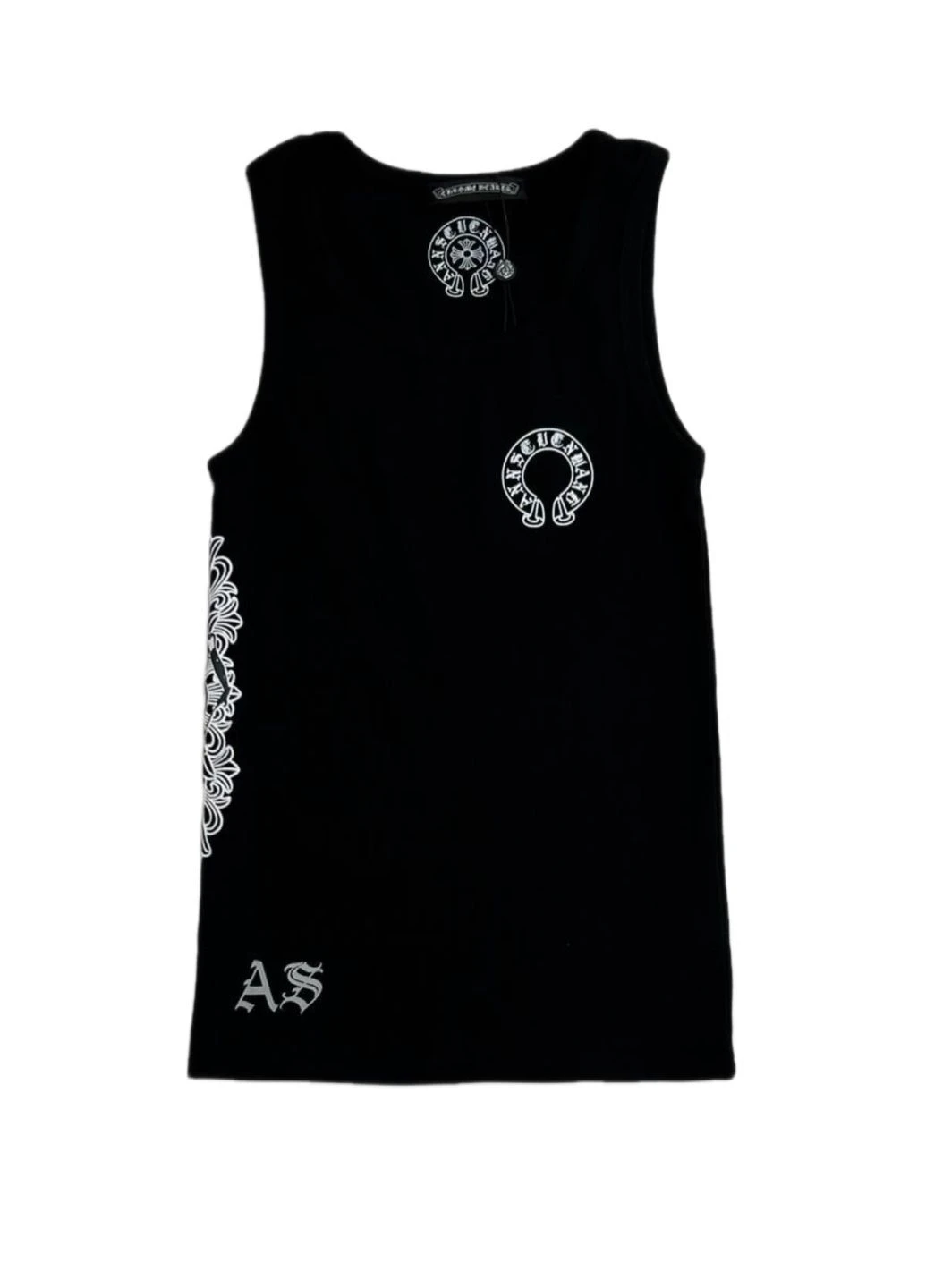 Жіноча майка в рубчик CHROME HEARTS Anagram top Розмір S Чорний No Brand — 395100967