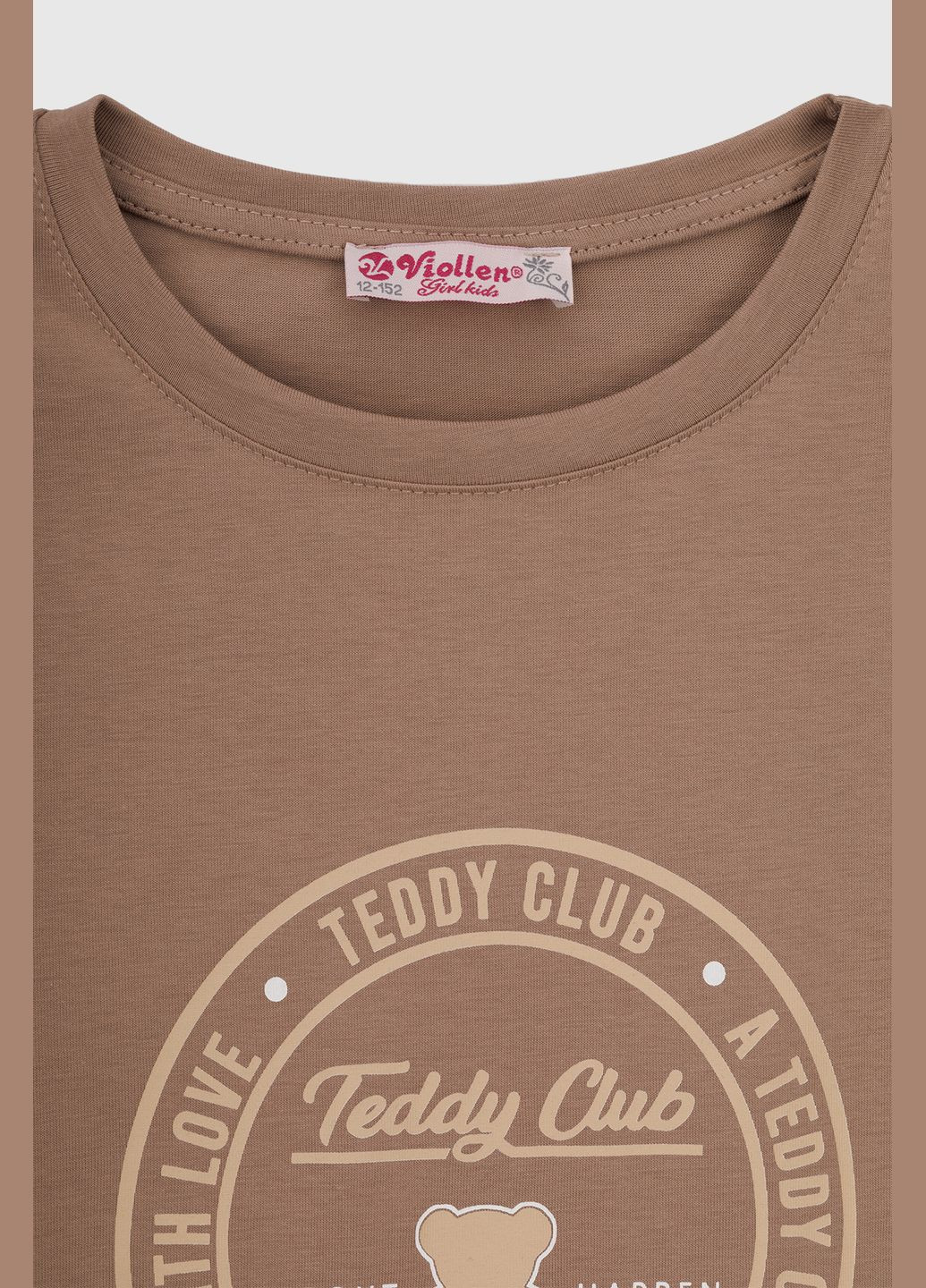 Кофейная летняя футболка Viollen