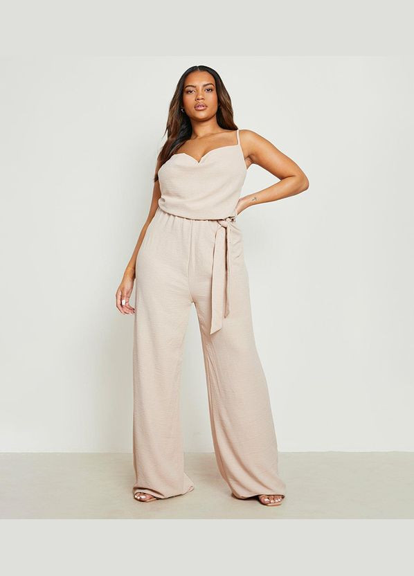 Комбінезон Boohoo бежевий