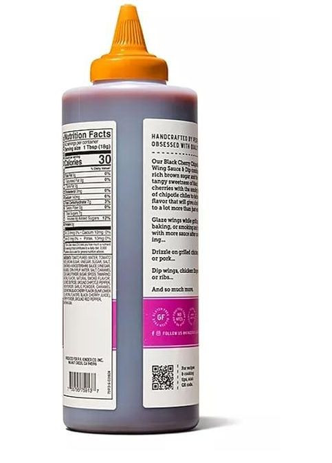Соус Wing sause & Dip, Black cherry chepotle BBQ для курицы 765 мл Kinder's (313293941)