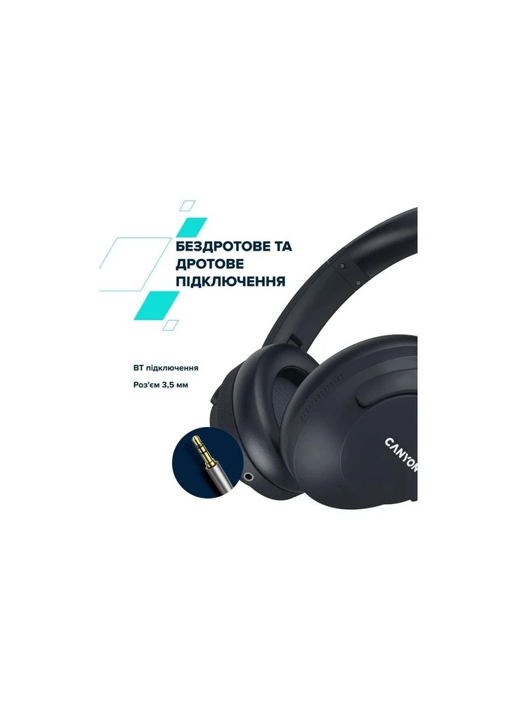 Навушники OnRiff 10 ANC Bluetooth Black (CNS-CBTHS10BK) Canyon (402923892)
