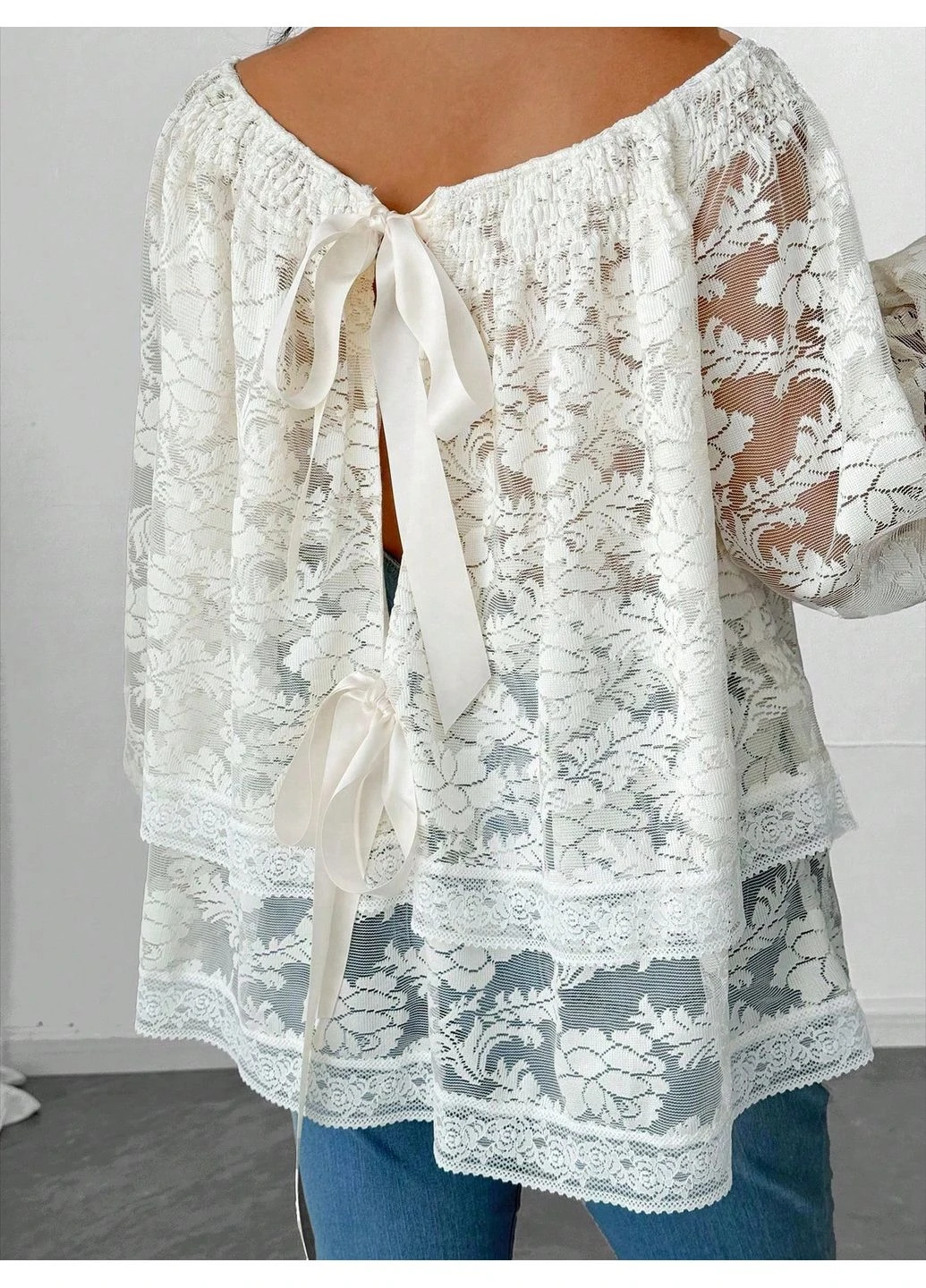 Кремова блуза SHEIN