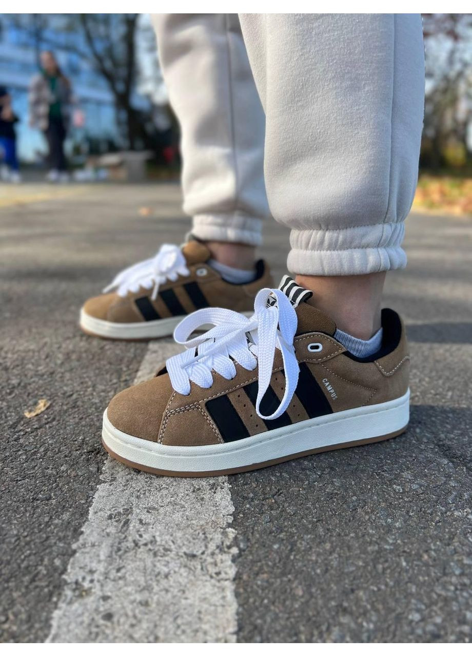 Білі Осінні кросівки чоловічі adidas campus 00s brown white адідас кампус No Brand