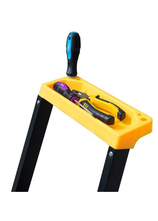 Драбина алюміній/сталь, 6 ступенів, h=1282 мм (79-1206) Mastertool (340911588)