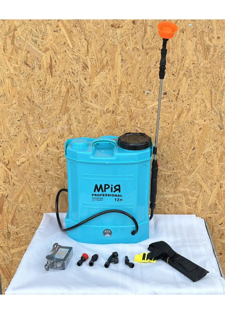 Опрыскиватель Мрия аккумуляторный с турбо-насадкой (турбо-пушкой) 12 л Мрія (363317771)