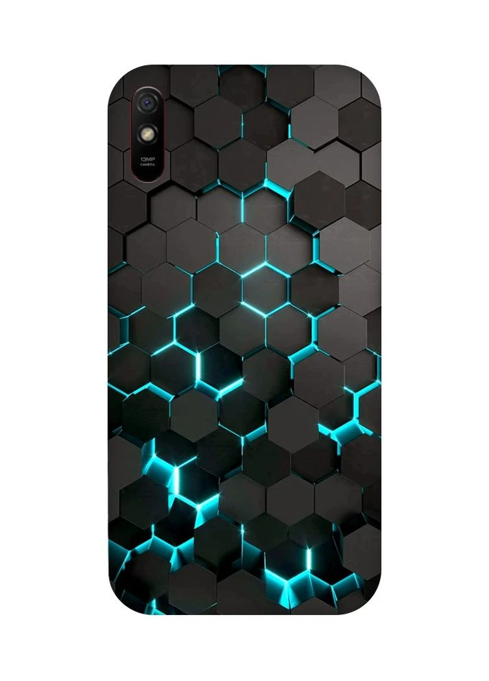 Матовий чохол з червоними боками на Xiaomi Redmi 9A:: Соти 3D (принт 357) Creative (355401177)