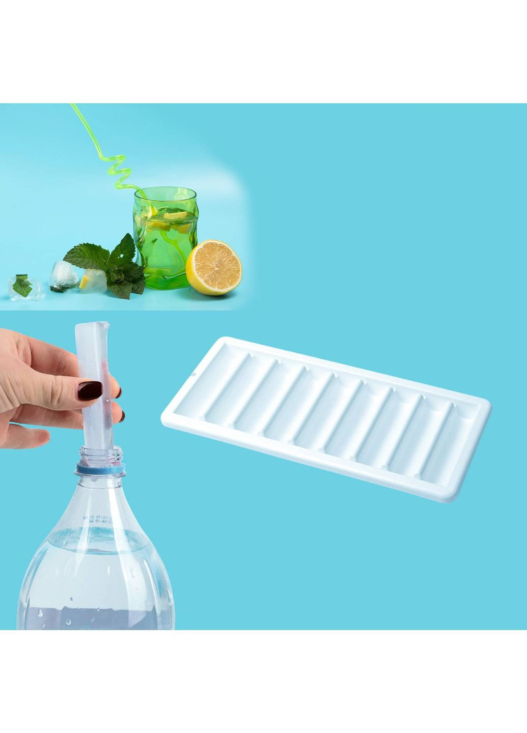 Форма для льда пластиковая на 9 секций 24.5 x 11.5 см МЕД (304153195)