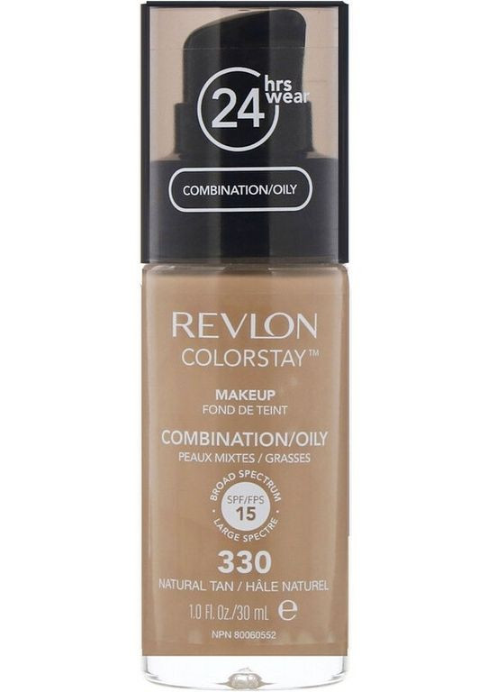 Revlon Тональный крем ColorStay Longwear Makeup Combination/Oily Skin SPF 15 330 - Natural Tan (2-568181) — Крем, (369789222)