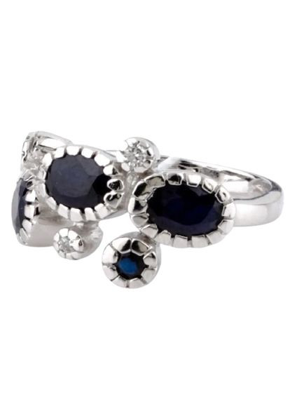 Каблучка срібна з сапфіром R285-сф Shatlen Каблучка (346488853)