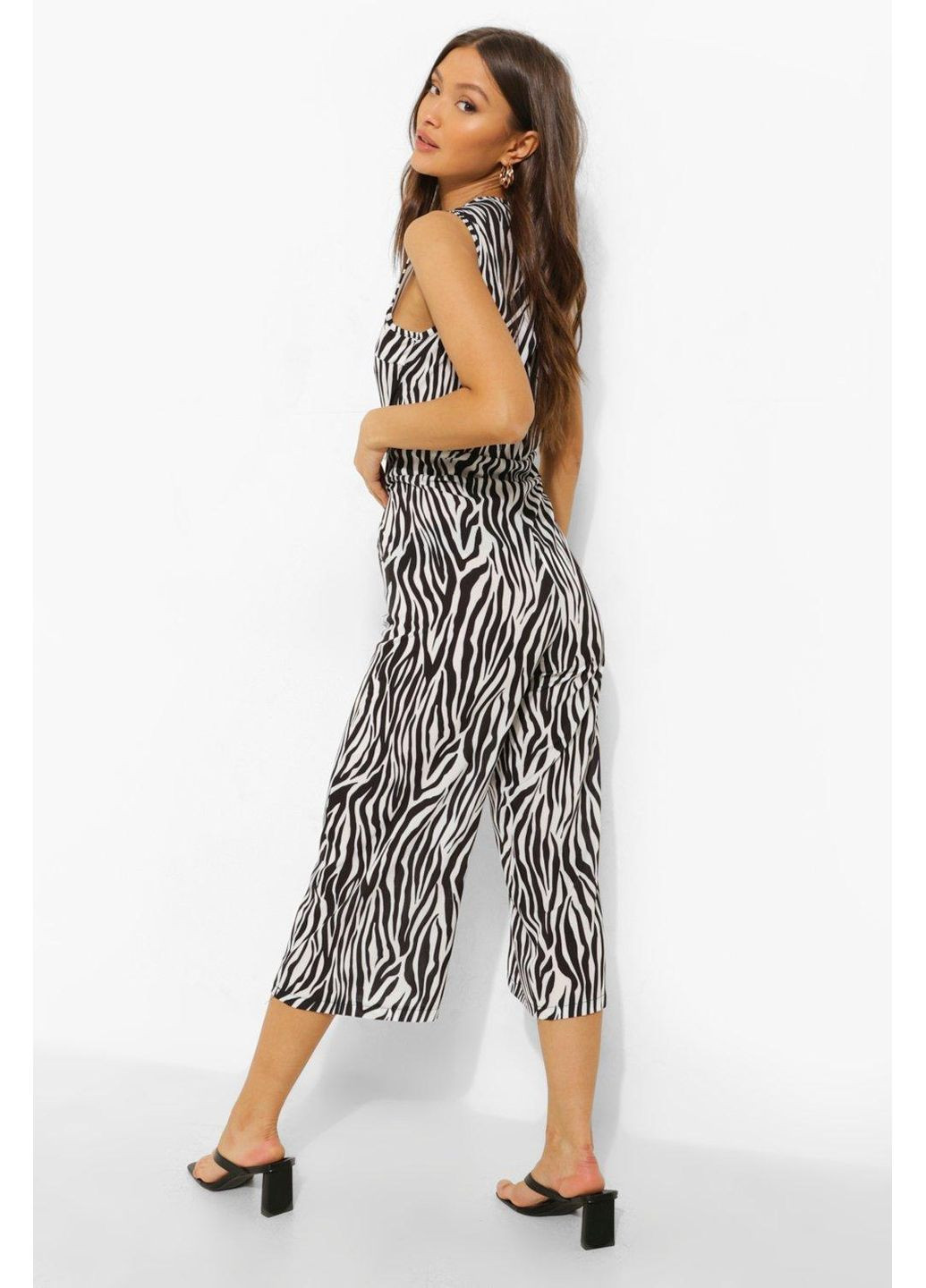 Комбінезон Boohoo анімалістичні чорний