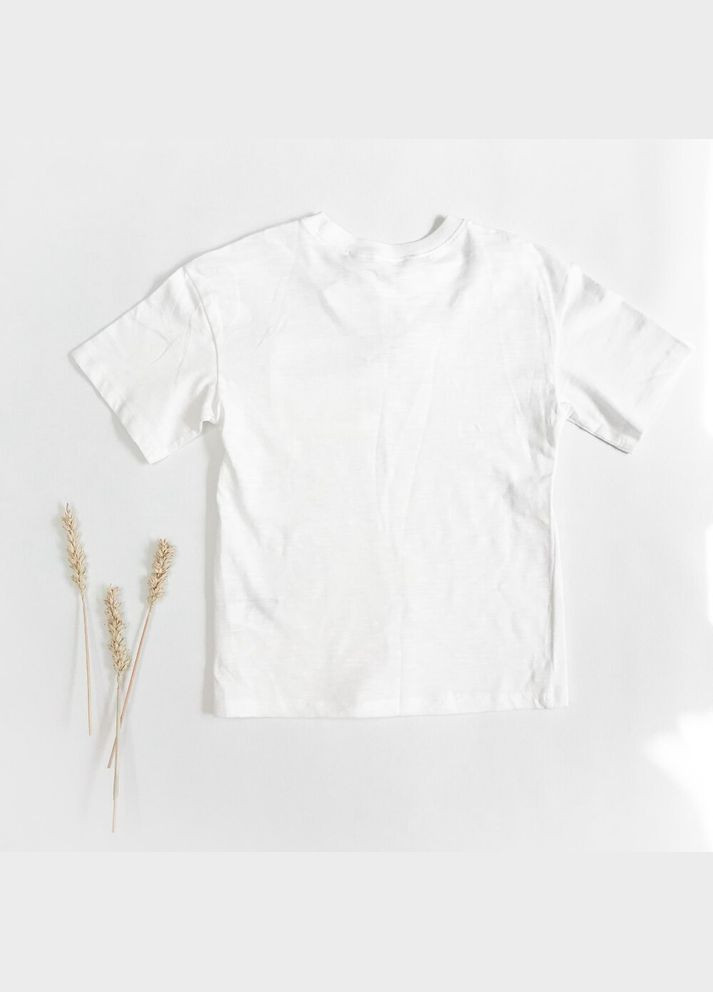 Белая футболка н&м 104 см белый артикул л348 H&M