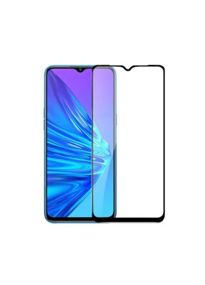 Загартоване захисне скло на смартфон Realme 5 / Чорна рамка X-level (329881776)