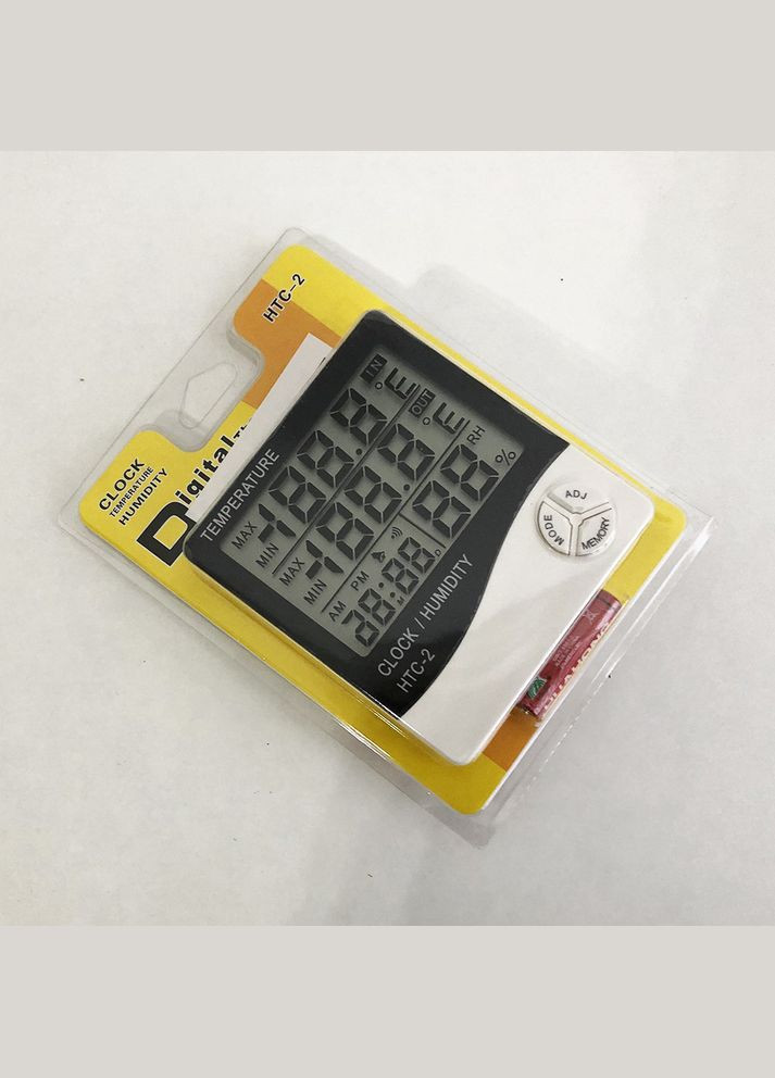 Термометргигрометр -2 с часами и выносным датчиком температуры HTC (315998874)