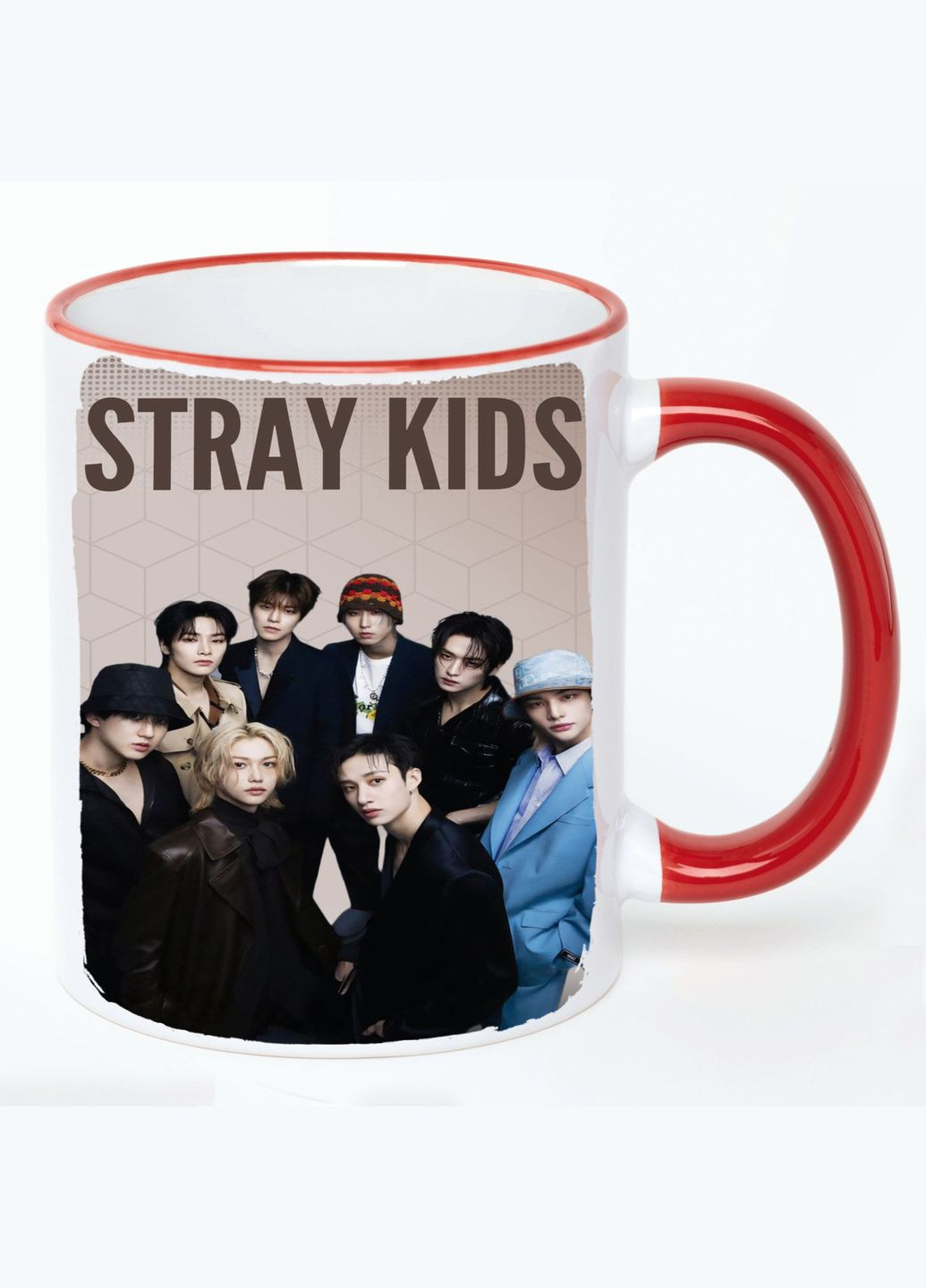 Чашка Stray Kids K-pop #003 (кухоль, кухоль) Біла з Червоною ручкою 330 мл No Brand (322716141)