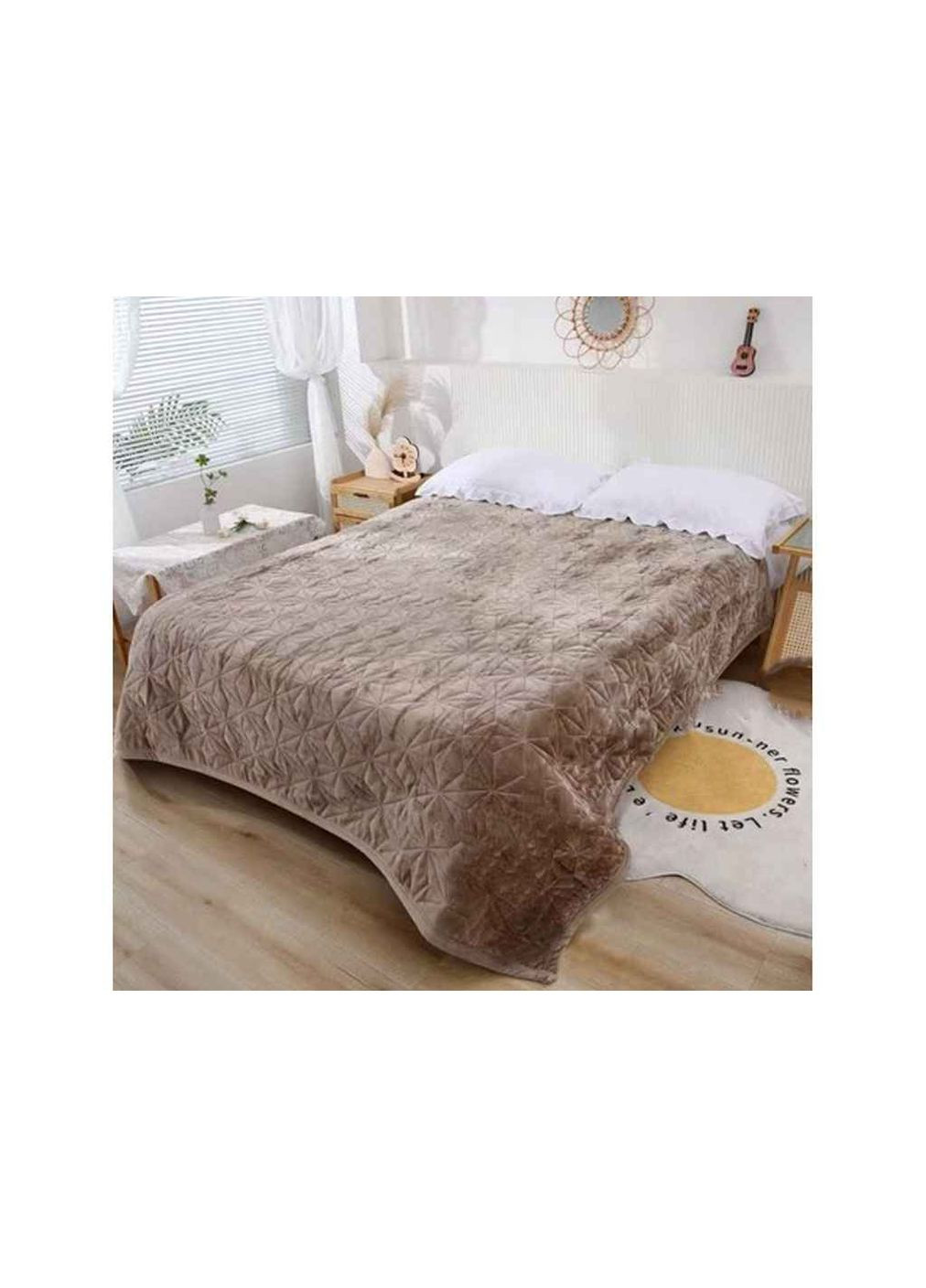 Плед велюр арт.7904 бежевий Mallory Home (366453629)