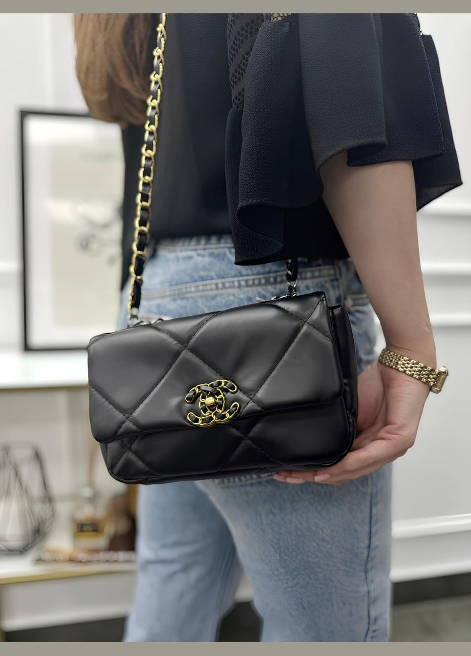 Сумка Сhanel 19 Flap Bag черная No Brand (332713295)