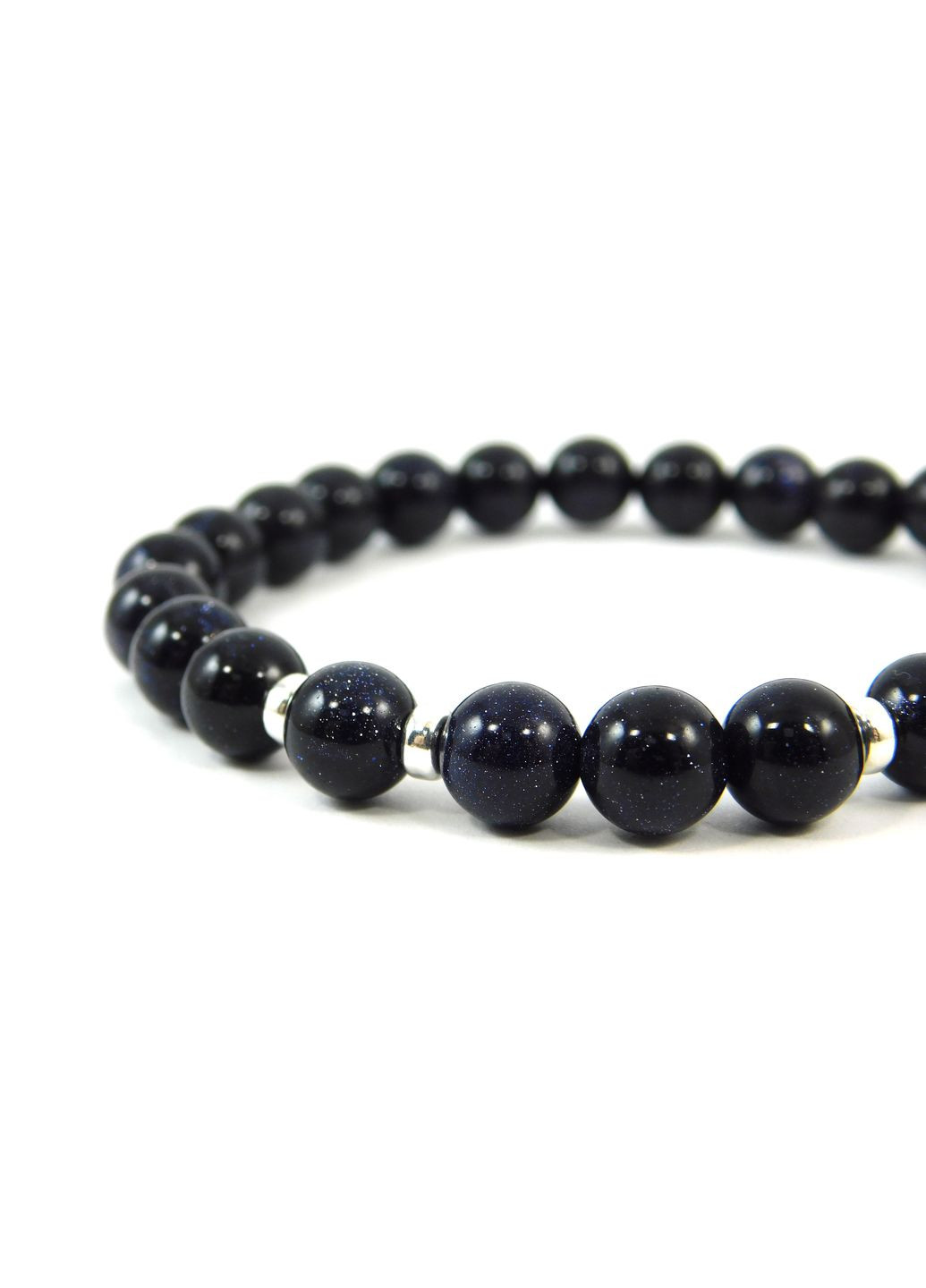 Браслет "Дует" Авантюрин, срібло 19 Fursa fashion (322313730)